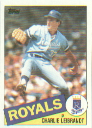1985 Topps Baseball Cards      459     Charlie Leibrandt